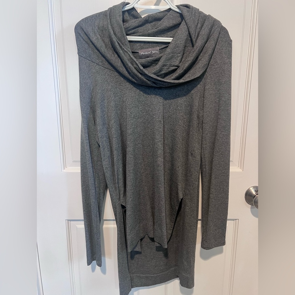 Michael Stars Charcoal Cowl Neck Top